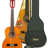 Valencia - VC102K - Classic Guitar Kit: Guitar 1/2 Size With Bag And Clip Tuner