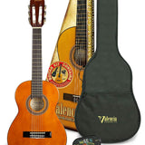 Valencia - VC101K - Classic Guitar Kit: Guitar 1/4 Size With Bag And Clip Tuner