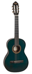 classic guitar 3/4, sitka spruce & nato, transparent blue satin