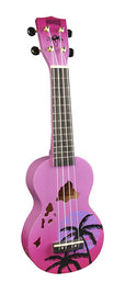 soprano ukulele HAWAII, purple burst, with bag