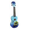 soprano ukulele HAWAII, blue burst, with bag