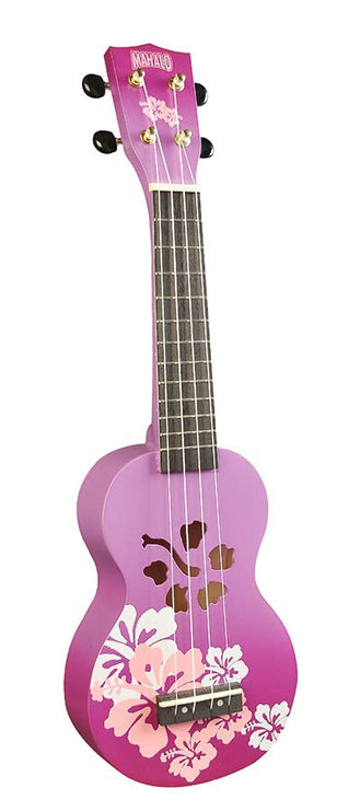 soprano ukulele HIBISCUS, purple burst, with bag