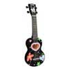 soprano ukulele HEART, black, with bag