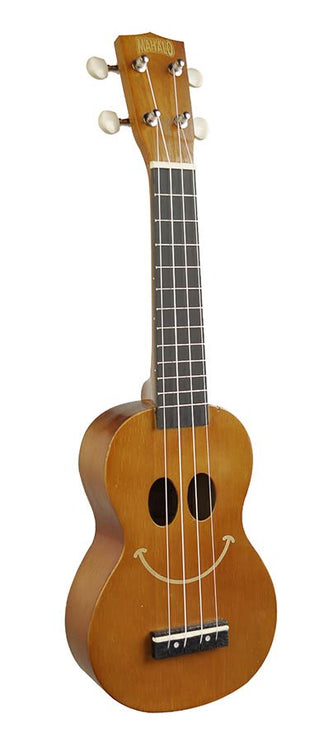 soprano ukulele, transparent brown, with bag