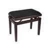 piano bench with adjustable seat (55,5x32,5x48-56cm), satin rosewood with black velvet seat