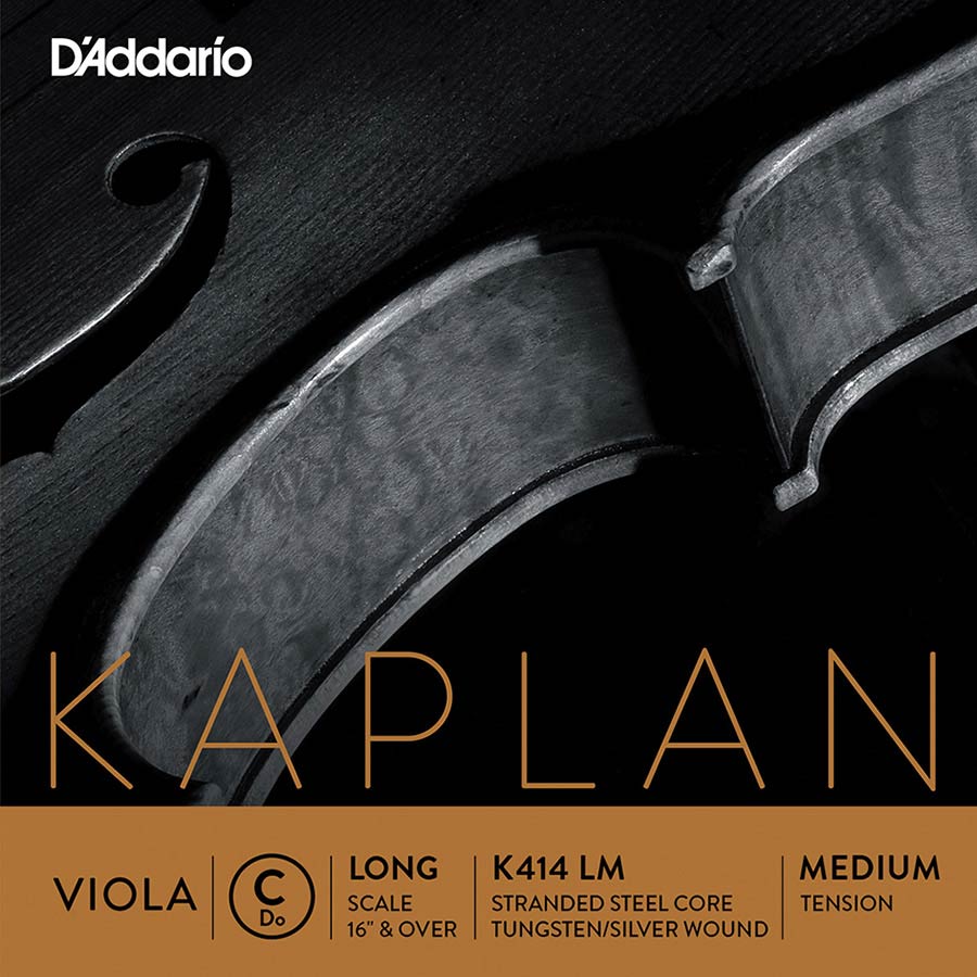 D'Addario KA414-LM Altvioolsnaar C-4 16" long scale stranded steel tungsten and Zilver Omwonden Medium