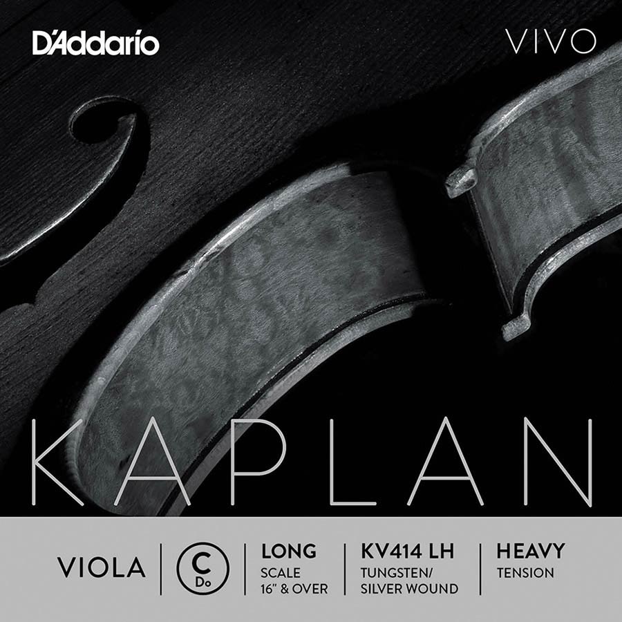 D'Addario KV414-LM Altvioolsnaar C-4 16" long scale stranded steel tungsten and Zilver Omwonden me