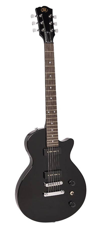 LP Junior style electric guitar, basswood body, bolt on neck, black