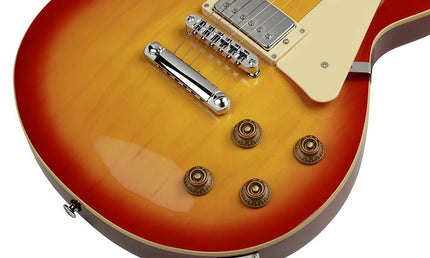 LP Std. style electric guitar, mahagony body with maple top, set neck, cherry sunburst