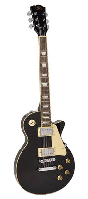 SX EF3-BK standard Single-Cut elektrische gitaar – zwart