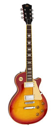 LP Std. style electric guitar, mahagony body, flamed maple top, set neck, cherry sunburst