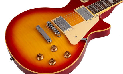 LP Std. style electric guitar, mahagony body, flamed maple top, set neck, cherry sunburst