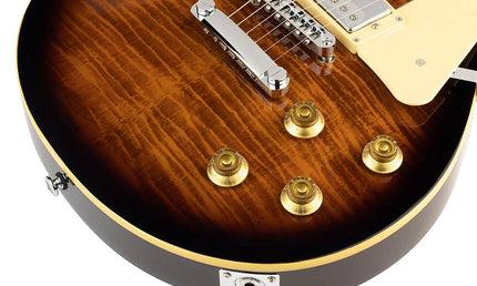 LP Std. style electric guitar, mahagony body, flamed maple top, set neck, tobacco sunburst