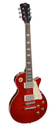 LP Std. style electric guitar, mahagony body, flamed maple top, set neck, trans. Wine red