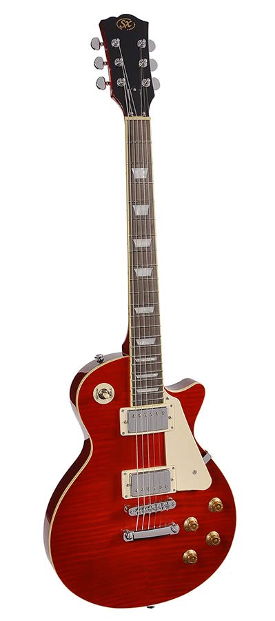 SX EF3D-TWR deluxe Single-Cut elektrische gitaar – trans wine red