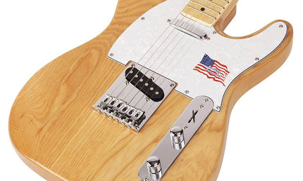 ASH Series Teaser style electric guitar, American swamp ash, maple fb, natural