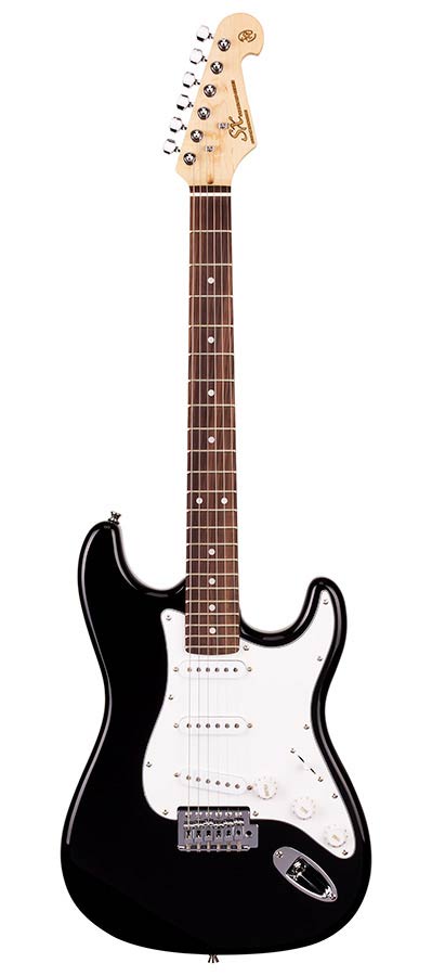 SX ED1 elektrische gitaar (zwart)