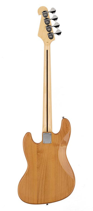 J-style electric bass guitar, American alder, natural