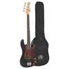 P-style electric bass guitar, black, with gig bag