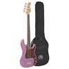 P-style electric bass guitar, midnight purple, with gig bag