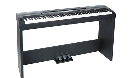 digital stage piano with accompaniment, 88 keys hammer action (K6), 2 x 20 watt - black