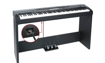 digital stage piano with accompaniment, 88 keys hammer action (K6), 2 x 20 watt - black