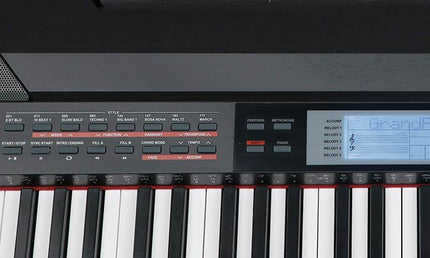 digital stage piano with accompaniment, 88 keys hammer action (K6), 2 x 20 watt - black