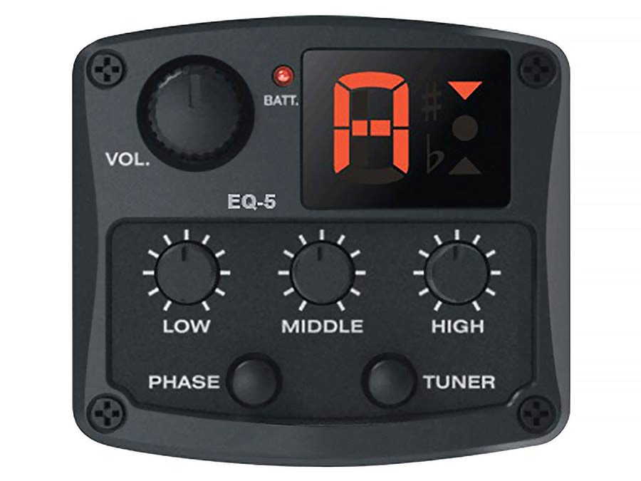 Richwood - EQ-5 - active 3-band guitar pickup/preamp/tuner system