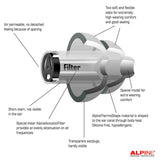 Alpine Hearing Protection - ALP-PP/PRO - PartyPlug Pro Earplugs