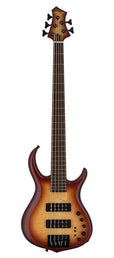 alder + solid maple 5-string bass guitar brown