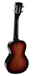 concert ukulele, 3 tone sunburst, with bag