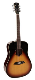 acoustic dreadnought guitar with SIB electronics, vintage sunburst