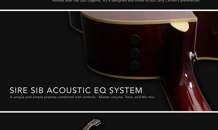 acoustic grand auditorium guitar with SIB electronics and cutaway, natural