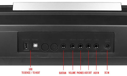 keyboard, 76 touch sensitive keys, 2 x 40 watt