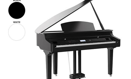 digital baby grand piano, 88 keys graded hammer action, triple sensor (K8), 2 x 100 watt - black