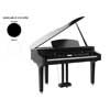 digital baby grand piano, 88 keys graded hammer action, triple sensor (K8), 2 x 100 watt - black