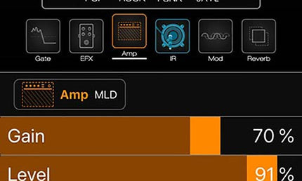 desktop guitar amplifier with bluetooth, reverb + delay, drum patterns, 3W