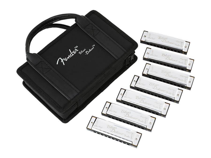 Fender - 990701049 - Blues Deluxe harmonica pack of 7 – Blues