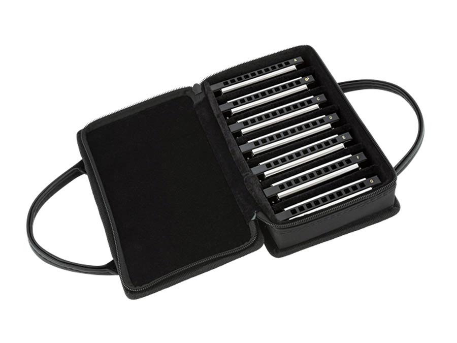 Fender - 990701049 - Blues Deluxe Harmonica Pack Of 7, With Case