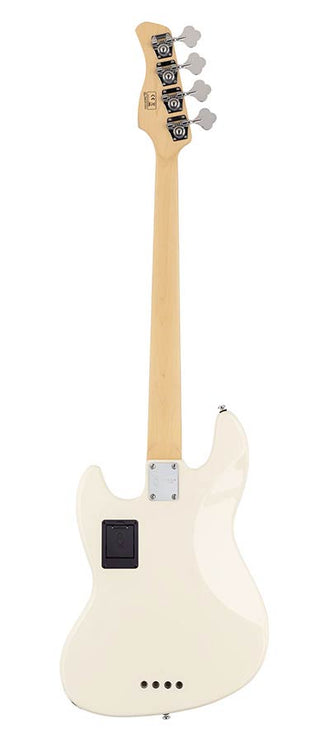 4-string active bass guitar antique white