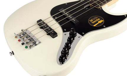 4-string active bass guitar antique white