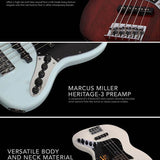 Sire Basses - V3+ 4/awh - 4-String Active Bass Guitar – Antique White