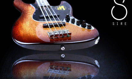 4-string active bass guitar tobacco sunburst