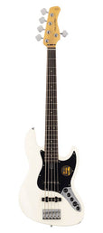 5-string active bass guitar antique white