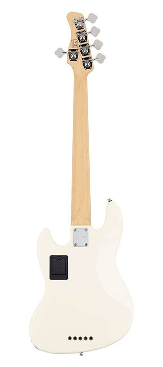 5-string active bass guitar antique white