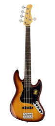 5-string active bass guitar tobacco sunburst