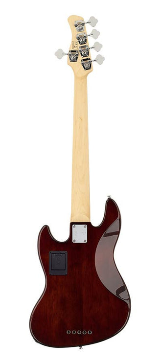 5-string active bass guitar tobacco sunburst