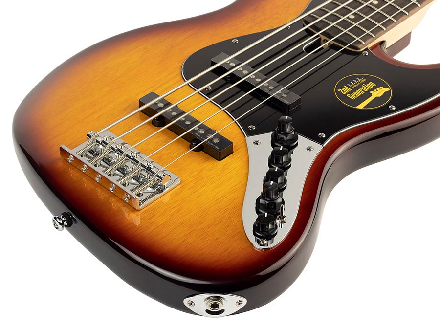 Sire Basses - V3+ 5/ts - 5-String Active Bass Guitar – Tobacco Sunburst