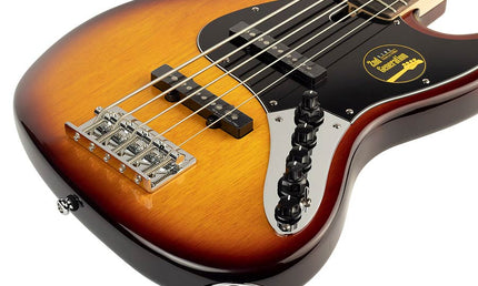 5-string active bass guitar tobacco sunburst