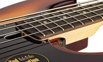 5-string active bass guitar tobacco sunburst